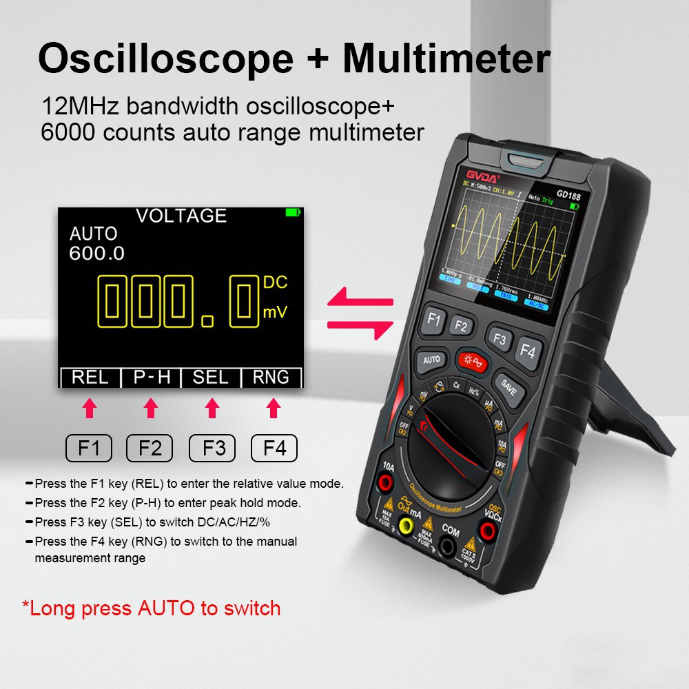 GD188--2 12MHz Bandwidth Oscilloscope Multimeter GD188--2 12MHz Bandwidth Oscilloscope Multimeter