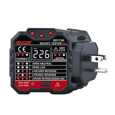 Penguji Soket Elektronik dengan Pemeriksaan GFCI